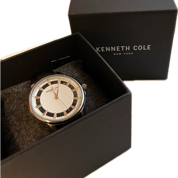 NWT Men’s Kenneth Cole New York genuine leather watch - Picture 2 of 6